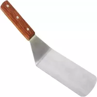 Espatula Volteadora de Acero Inoxidable de 6 pulgadas con Puno de Madera THUNDER SLTWBT006