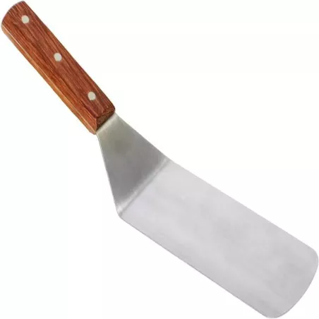 Espatula Volteadora de Acero Inoxidable de 6 pulgadas con Puno de Madera THUNDER SLTWBT006