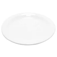 Plato Redondo de Porcelana Borde Delgado de 9 Pulgadas Blanco CATER MAX A803