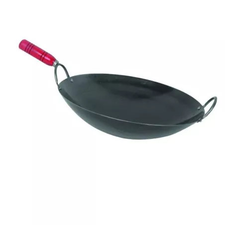 Wok de Hierro con Mango de Madera THUNDER IRWC007