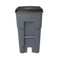 Basurero Rollout con Ruedas de 65 Galones de Color Gris RUBBERMAID FG9W2100GRAY