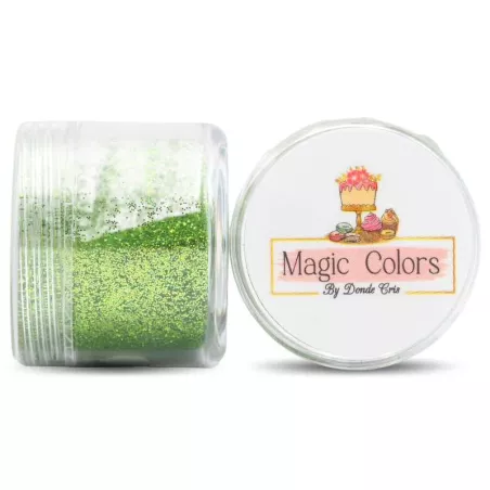 Diamantina Comestible Verde de 10 Gramos MAGIC COLORS 7443006010384
