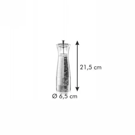 Salero y Pimentero Transparente 2 en 1 de 22 Centimetros TESCOMA 658214
