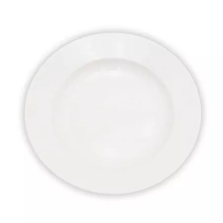 Plato de Sopa de Porcelana de Borde Ancho 11 Pulgadas Blanco ARNI S5902