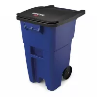 Basurero Rollout de 50 Galones Azul con Ruedas RUBBERMAID FG9W2700BLUE