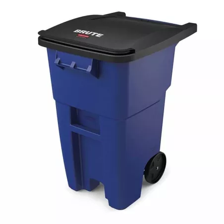 Basurero Rollout de 50 Galones Azul con Ruedas RUBBERMAID FG9W2700BLUE