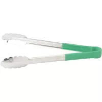 Pinza de Acero Inoxidable de 12 pulgadas de Mango de Color Verde MASTER CHEF UT-12GR