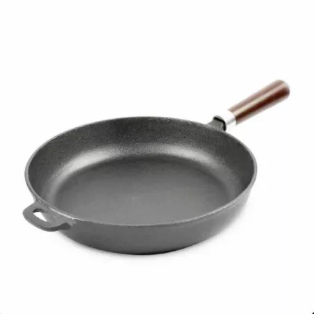 Sarten Profundo de Hierro Fundido con Tapa de Vidrio de 12 Pulgadas MASTER CHEF CLSGL-30