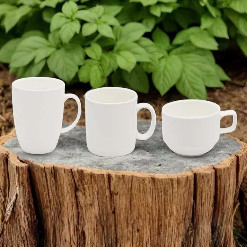 Taza para Cafe de Porcelana para 7 Onzas Blanco ARNI S3962