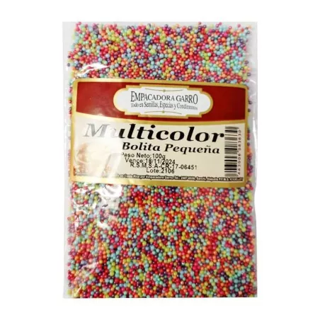 Confitillo de Bolitas Pequenas Multicolor de 100 Gramos MAGIC COLORS 7443006083630