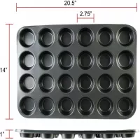 Molde para Cupcakes de Teflon de 24 Cavidades. THUNDER SLKMP024 2