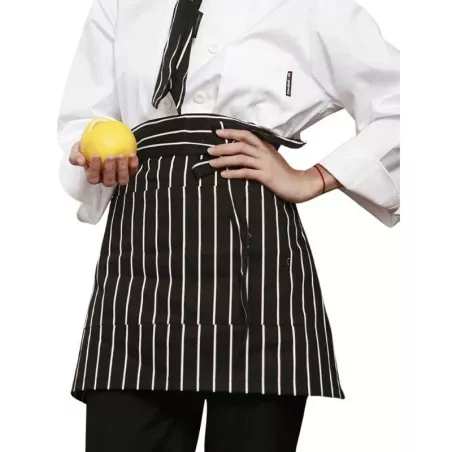 Delantal Corto de Rayas Blancas CHECKEDOUT U301S8900Q