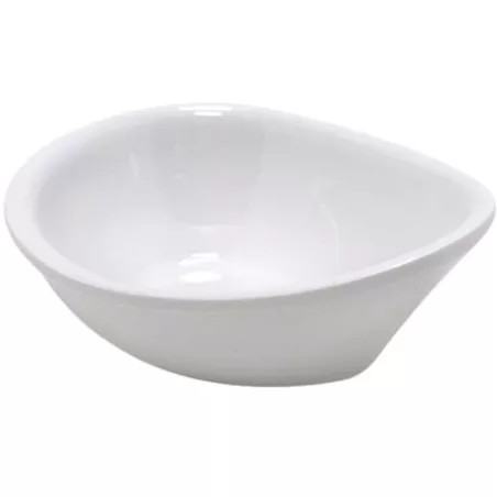 Plato Salsero de Melamina con Forma de Gota de 10.1 x 8 x 4.2 Centimetros, Color Blanco  MASTER CHEF D090