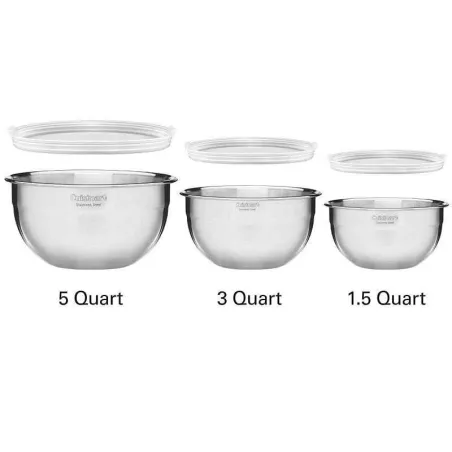 Bowl Mezclador en Acero Inoxidable, Set de 3 Unidades CUISINART CTG-00-SMBS