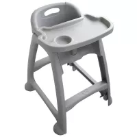 Silla de Bebe con Mesa y Rodines de Color Gris MASTER CHEF BC-GW