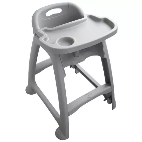 Silla de Bebe con Mesa y Rodines de Color Gris MASTER CHEF BC-GW