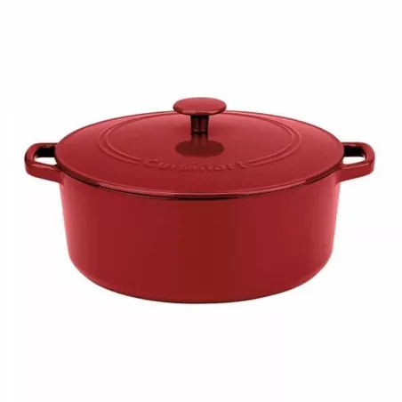Cacerola de Hierro con Tapa de 7 Quartos de Color Rojo CUISINART CI670-30CR