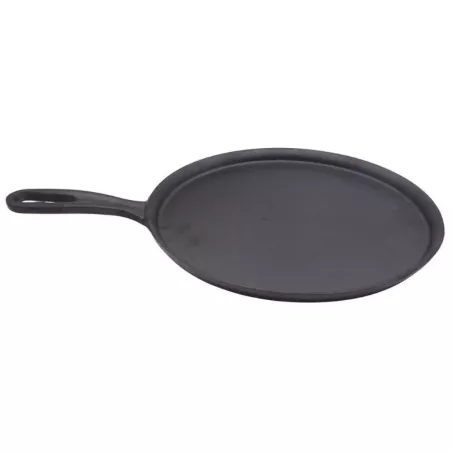 Sarten Llano de Hierro Fundido de 11 Pulgadas, Color Negro  MASTER CHEF PHF-28