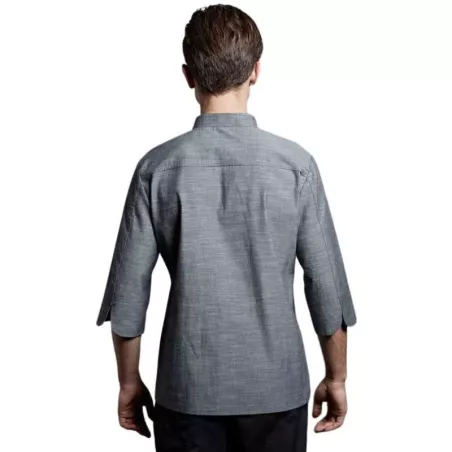 Gabacha Cruzada de Manga de 3/4 de Color Gris Talla L CHECKEDOUT CU1070Z059000T4-L