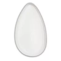 Plato Leave Ovalado de Porcelana 13.5 Pulgadas Blanco ARNI C1418