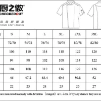 Gabacha Cruzada Manga Corta, Talla 3XL, Color Blanco  CHECKEDOUT CU168D0200E-3XL 2