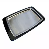 Plato Rectangular de Acero Inoxidable de 11x 7-1/8 Pulgadas MASTER CHEF SSP-11