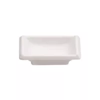 Plato Salsero de Melamina de 9.4 x 6.3 x 2.6 Centimetros, Color Blanco  MASTER CHEF D071