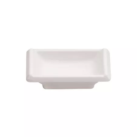 Plato Salsero de Melamina de 9.4 x 6.3 x 2.6 Centimetros, Color Blanco  MASTER CHEF D071