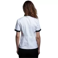 Gabacha de Mujer Cruzada de Manga Corta Talla XL CHECKEDOUT CW104D0200A-XL 2