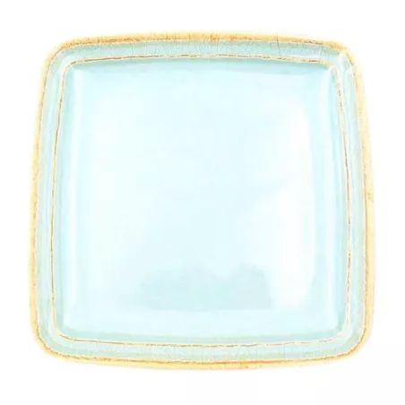 Plato Cuadrado de Melamina de Color Verde Claro de 7.5 Pulgadas MASTER CHEF B791