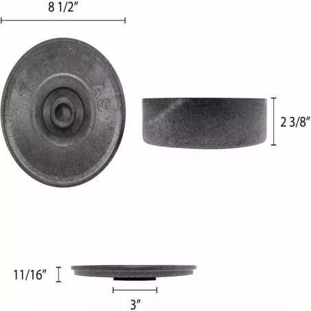 Calentador de Tortillas Negro de 8.5 Pulgadas THUNDER PLTW085BK