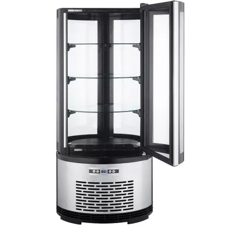 Vitrina Refrigerada Redonda de 3 Niveles de 48 x 103 Centimetros QUANTUM PRO RDC100
