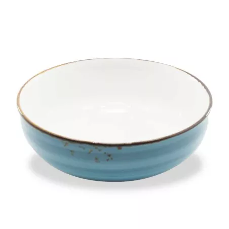Bowl Redondo Coupe Azul con Borde Dorado 6.3 Pulgadas ARNI C1590-SC03