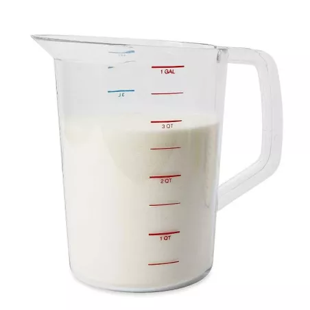 Taza para Medidas Gravadas de Policarbonato de 1 Galon  RUBBERMAID FG321800CLR