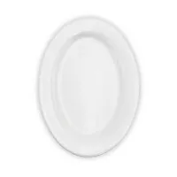 Plato Ovalado de Porcelana de Borde Delgado de 11.5 Pulgadas Blanco ARNI S6505