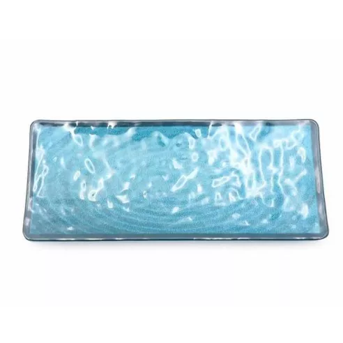 Platon Rectangular de Melamina de 10.5 Pulgadas de Color Verde Claro MASTER CHEF B776-GN