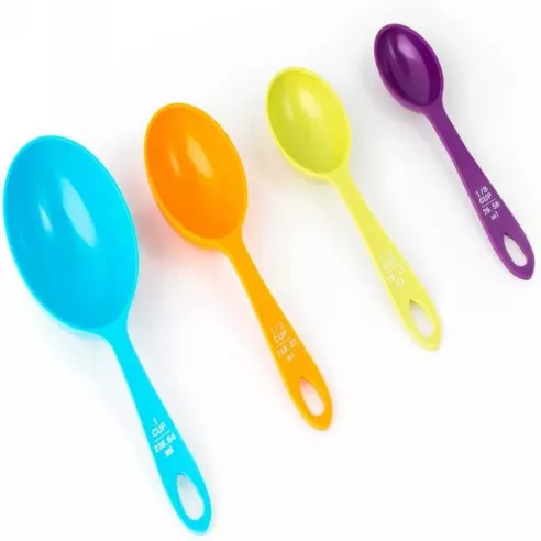 Juego Cucharitas de Medir Plasticas, Colores Surtidos. FOX RUN BRANDS 4842