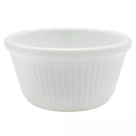 Ramekin de 4 Onzas Ranurado, Color Blanco THUNDER ML532W1