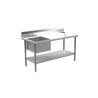 Mesa con Pileta Izquierda de 180 x 70 x 90 Centimetros QUANTUM PRO PL180I