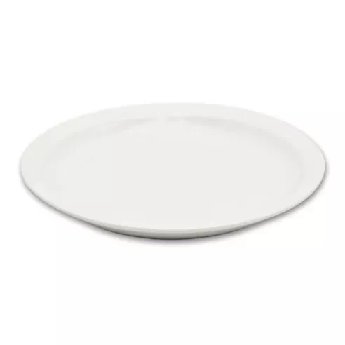 Plato Redondo de Porcelana de Borde Delgado 8.25 Pulgadas Blanco ARNI S4851