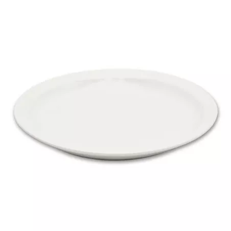 Plato Redondo de Porcelana de Borde Delgado 8.25 Pulgadas Blanco ARNI S4851
