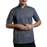 Gabacha Cruzada de Manga Corta de Color Gris Talla M CHECKEDOUT CU1107D5900A-M