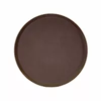 Azafate Redondo Antideslizante de Polipropileno de 11 Pulgadas, Color Cafe  MASTER CHEF 1100PT