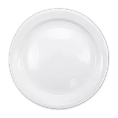 Plato Redondo de Porcelana Borde Delgado de 6-1/2 Pulgadas Blanco CATER MAX A800