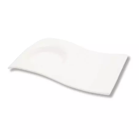 Plato para Taza Espresso con Diseno de Onda Blanco ARNI S5081