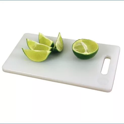 Tabla de Picar de Policarbonato de Color Blanco de 25 x 35 x 1 Centimetros MASTER CHEF 3525-00 WHITE