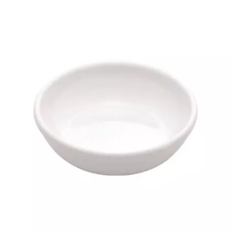 Plato Salsero Redondo de Melamina de 10 x 2.2 Centimetros de Color Blanco MASTER CHEF D054