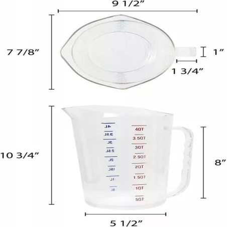 Taza Medidora de Policarbonato de 16 Tazas THUNDER PLMD128CL