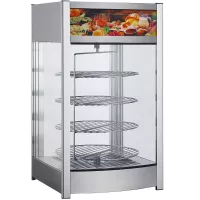 Urna Giratoria 4 Niveles para Pizza de 45 x 45 x 79 Centimetros QUANTUM PRO PZ-4