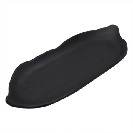 Bandeja con Textura de Melamina de 12.5 x 5.5 Pulgadas de Color Negro MASTER CHEF E067